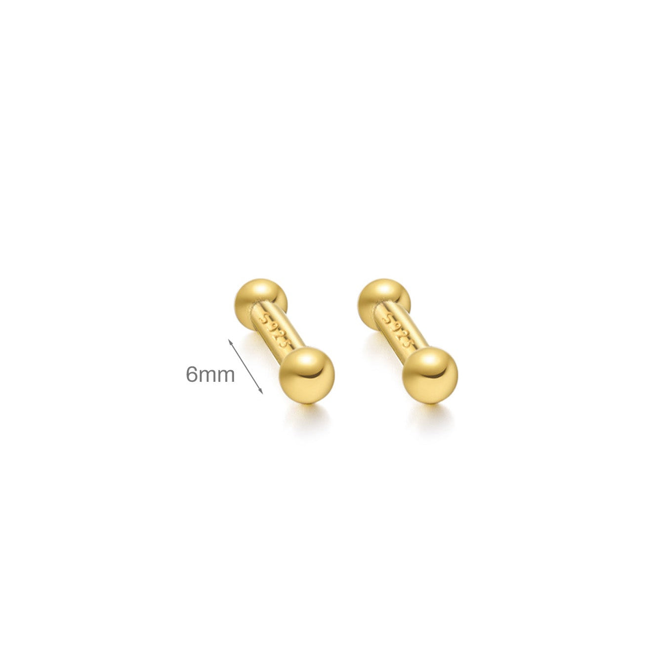 Isabela – Boucles d'oreilles en or au design élégant et aérien.