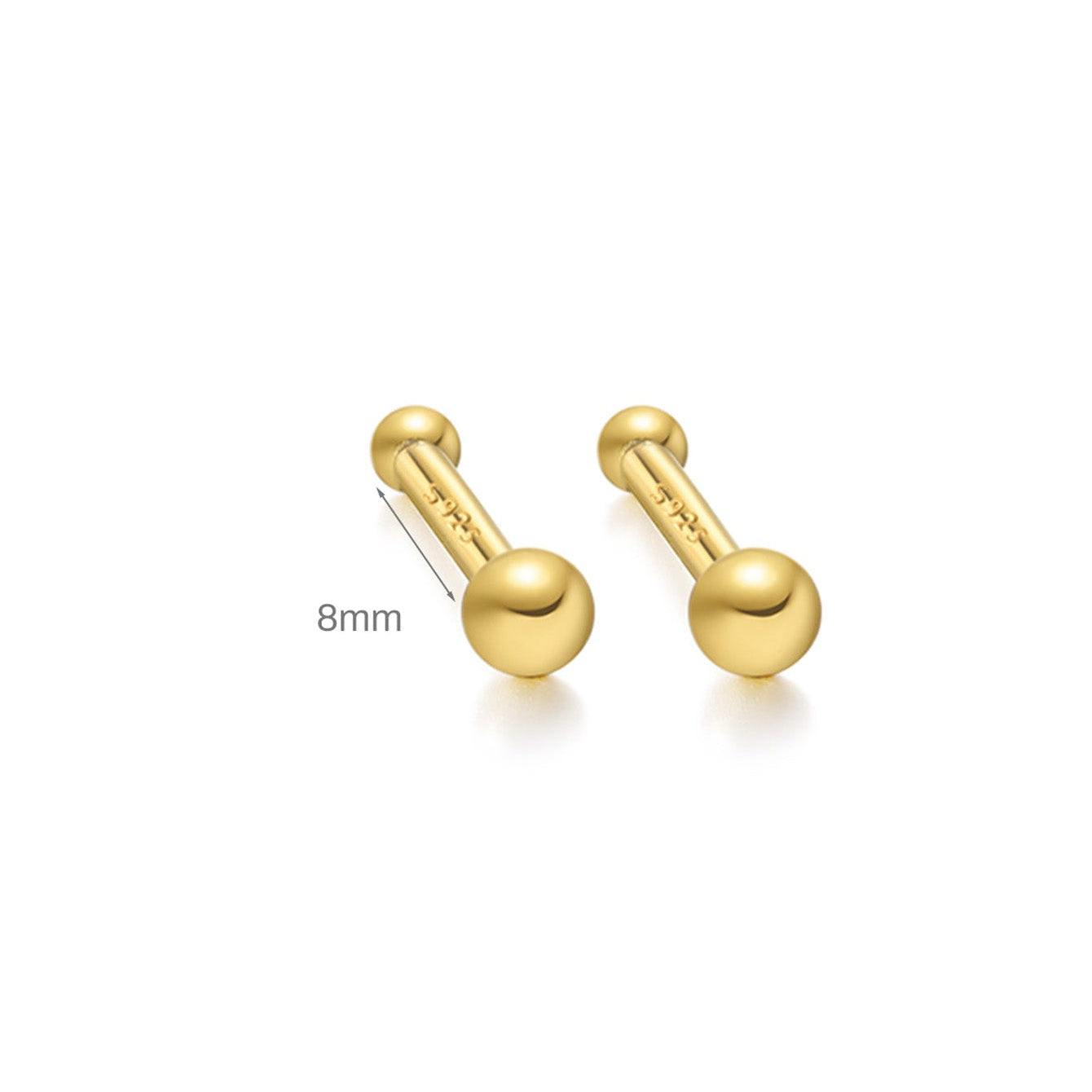 Isabela – Boucles d'oreilles en or au design élégant et aérien.