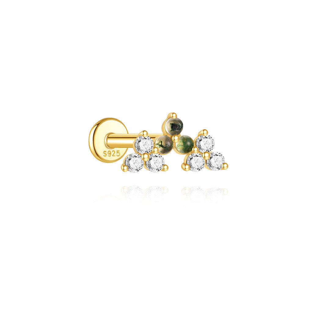 Annika – Boucles d'oreilles en or au design élégant et contemporain.