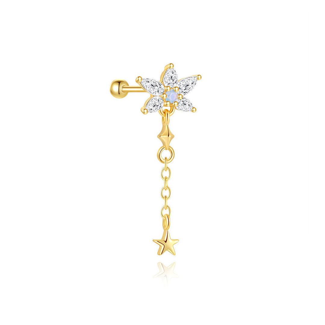 Johana – Boucles d'oreilles en or au design délicat.
