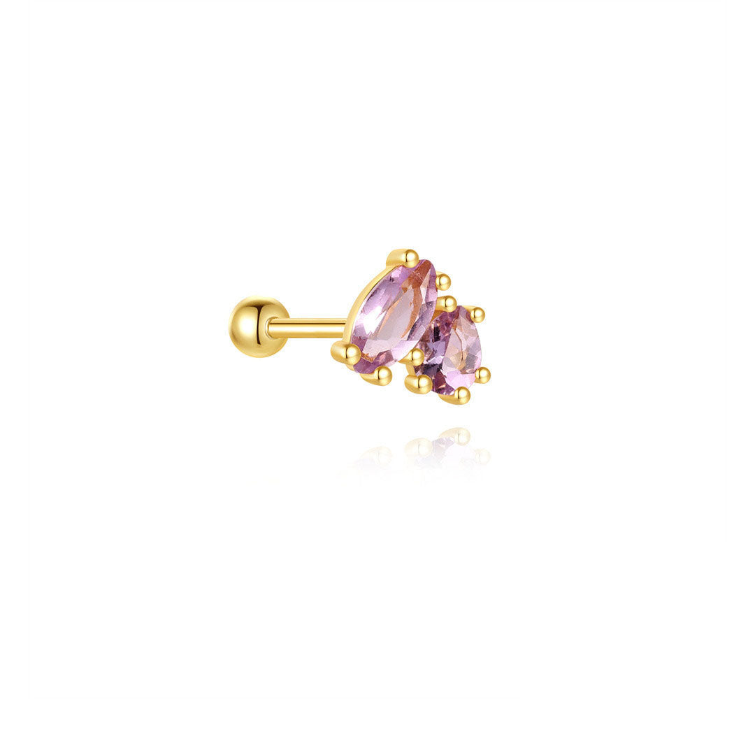 Johana – Boucles d'oreilles en or au design délicat.