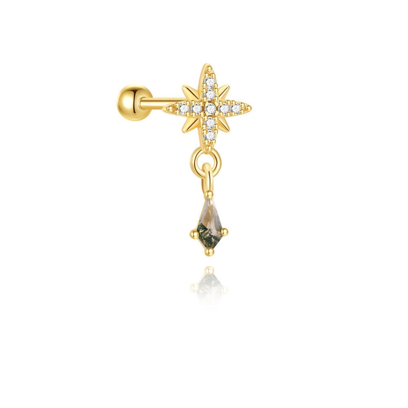 Johana – Boucles d'oreilles en or au design délicat.