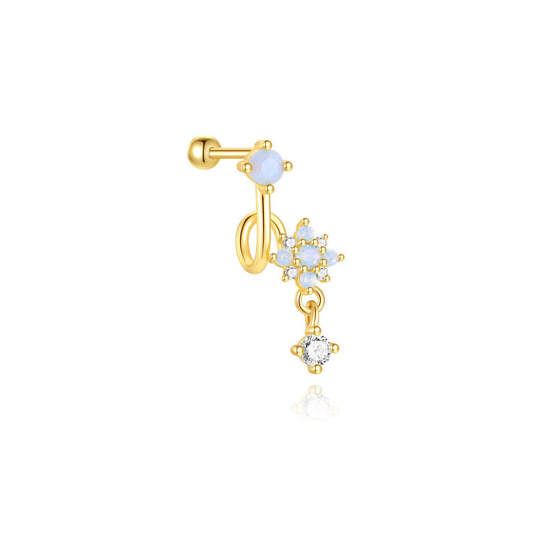 Johana – Boucles d'oreilles en or au design délicat.