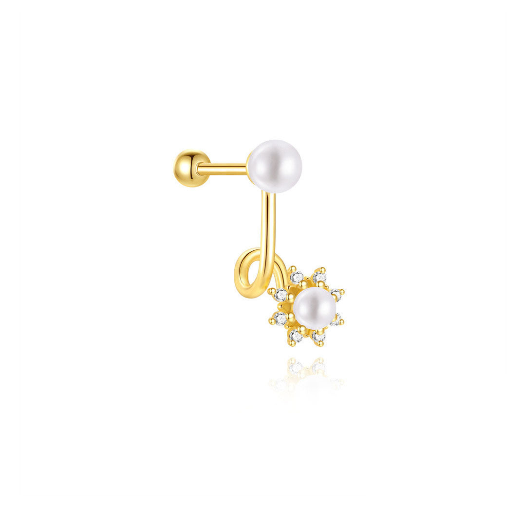 Johana – Boucles d'oreilles en or au design délicat.