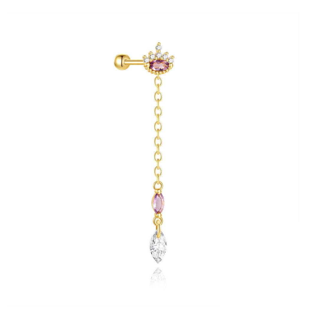 Johana – Boucles d'oreilles en or au design délicat.