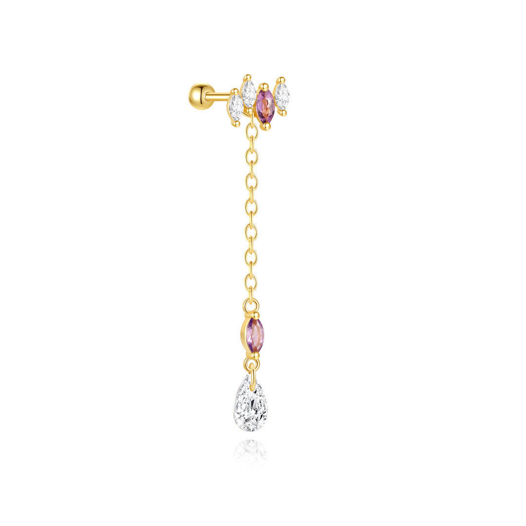 Johana – Boucles d'oreilles en or au design délicat.