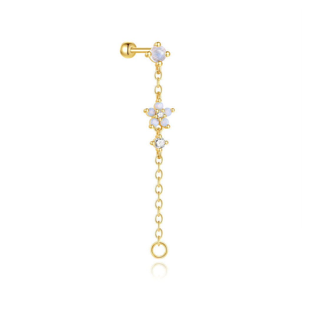 Johana – Boucles d'oreilles en or au design délicat.
