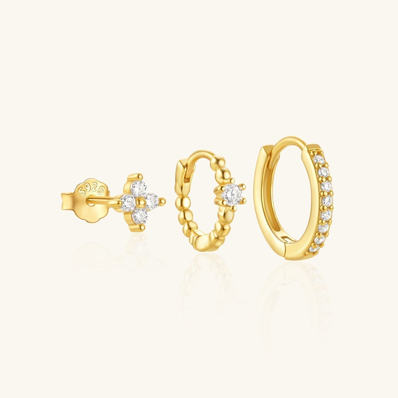 Luisa – Boucles d'oreilles en or au design délicat.