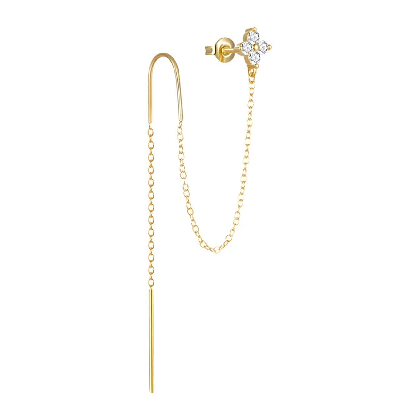 Magdaléna – Boucles d'oreilles en or au design épuré.