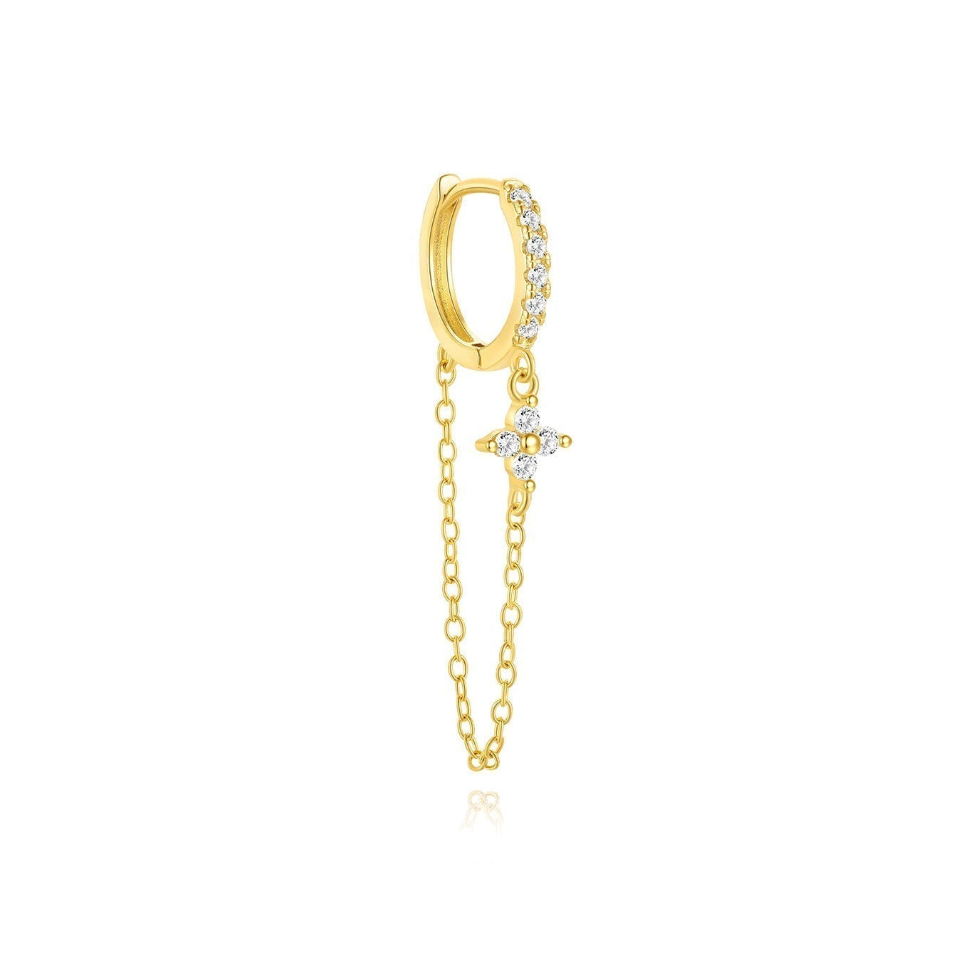 Magdaléna – Boucles d'oreilles en or au design épuré.