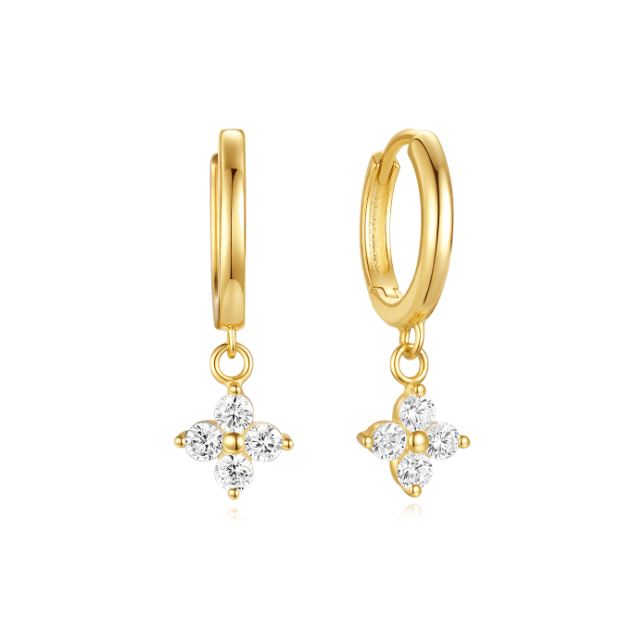 Nora – Boucles d'oreilles en or délicates au design épuré.