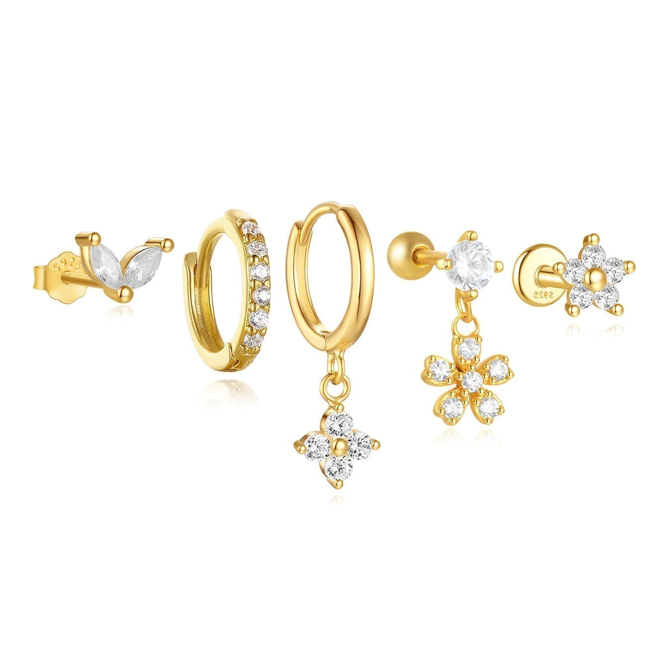 Nora – Boucles d'oreilles en or au design minimaliste et délicat.