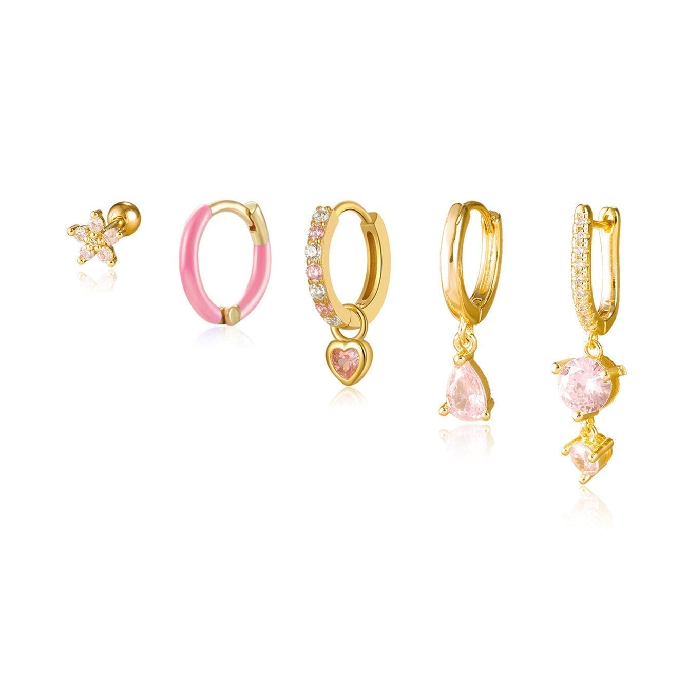 Antonie – Boucles d'oreilles en or au fini éclatant.