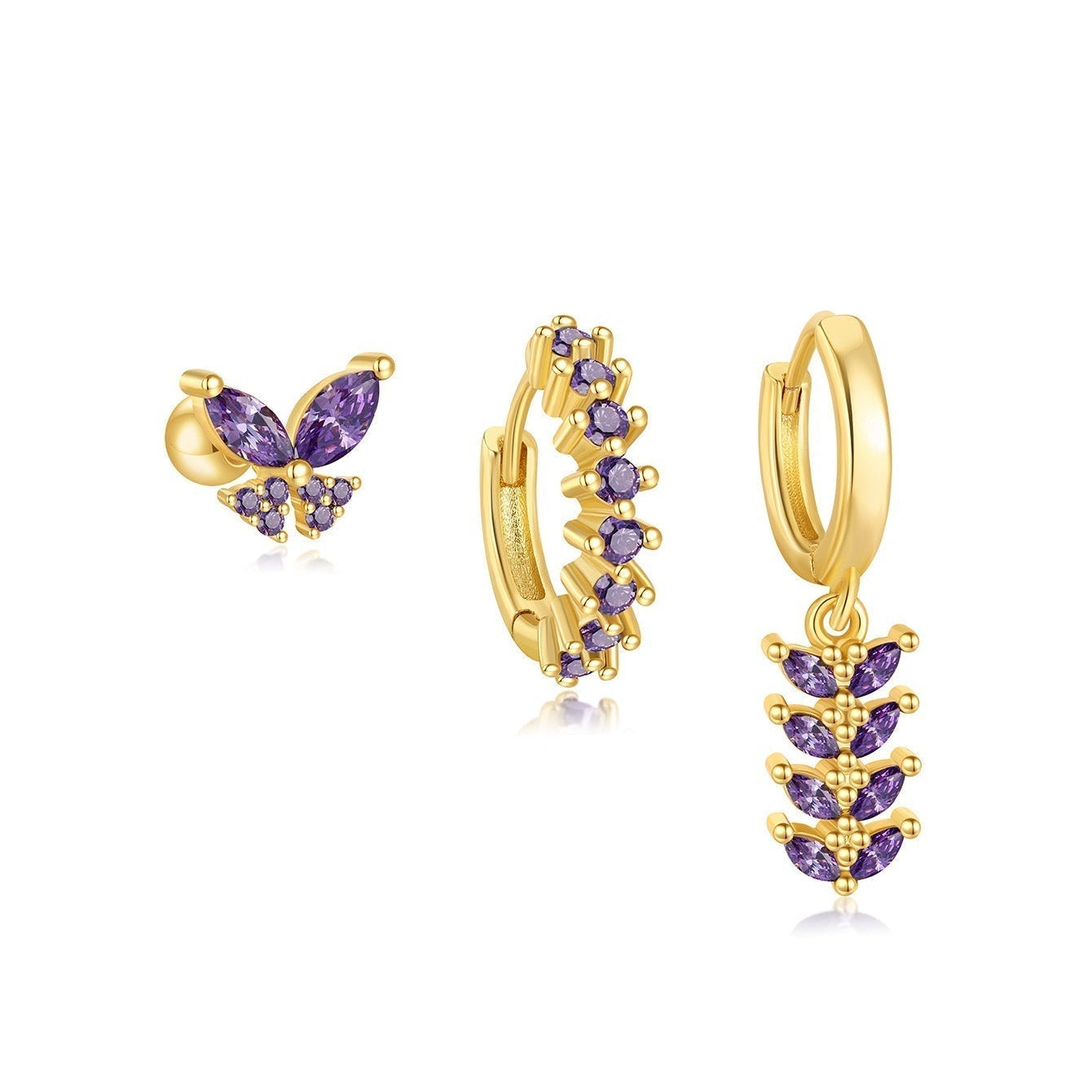 Greta – Boucles d'oreilles en or délicates avec un mouvement subtil.