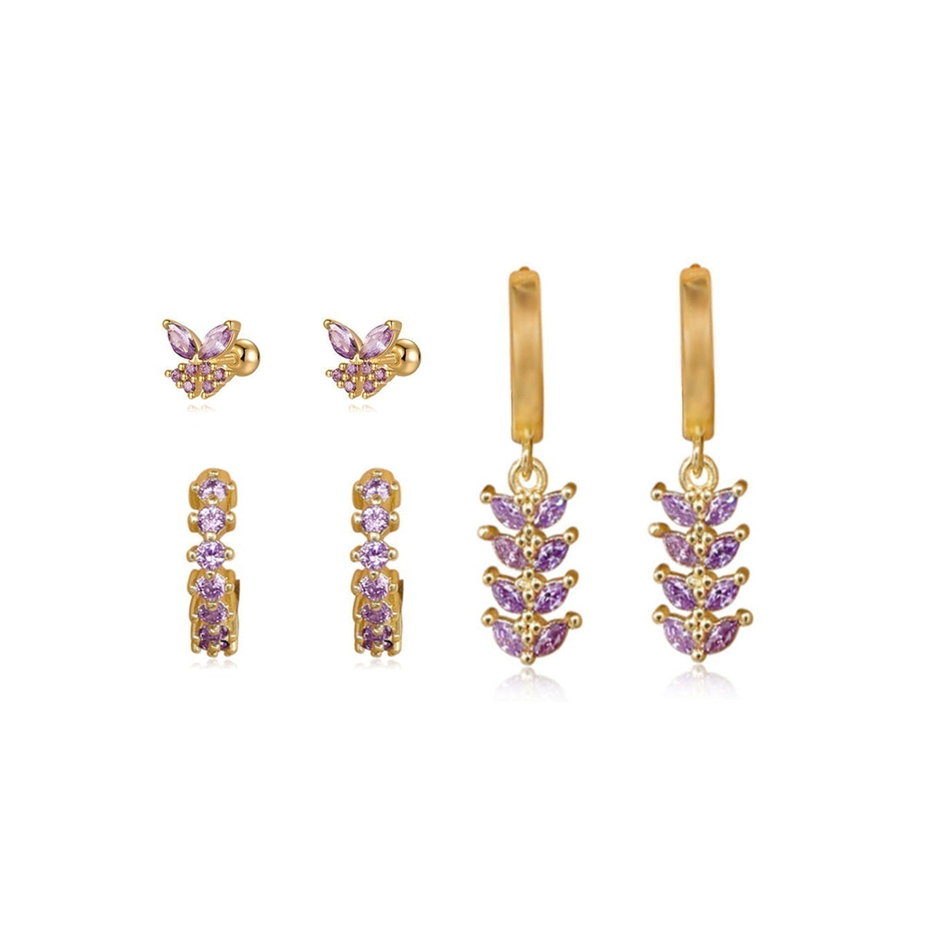 Greta – Boucles d'oreilles en or délicates avec un mouvement subtil.