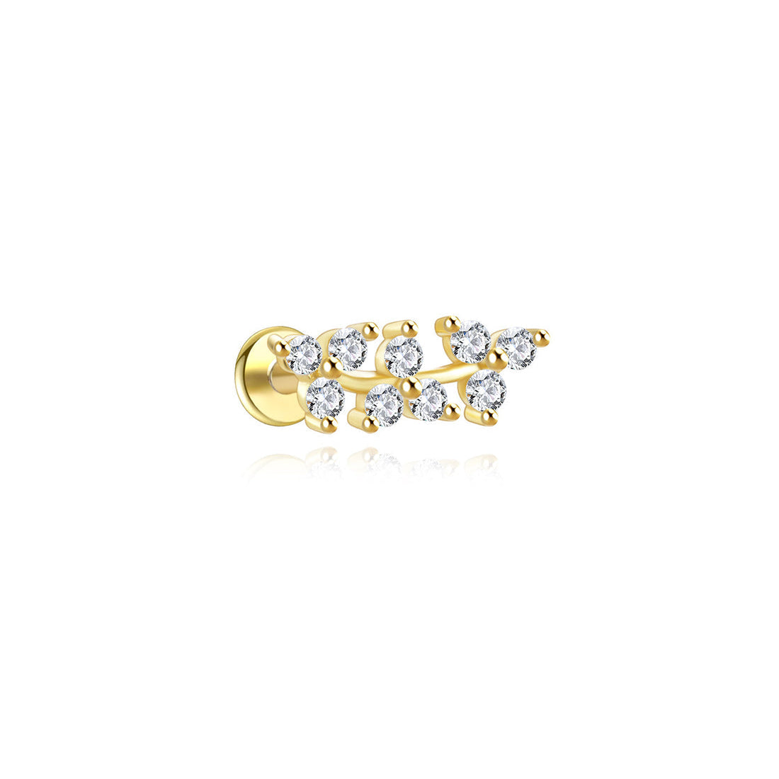 Františka – Boucles d'oreilles en or au éclat subtil.