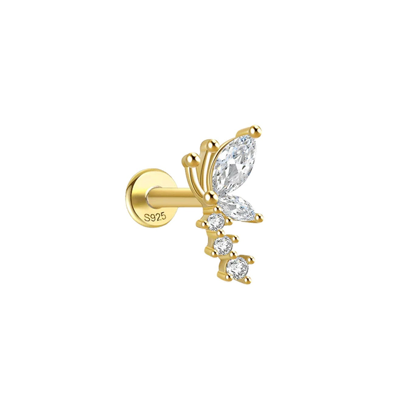 Františka – Boucles d'oreilles en or au éclat subtil.
