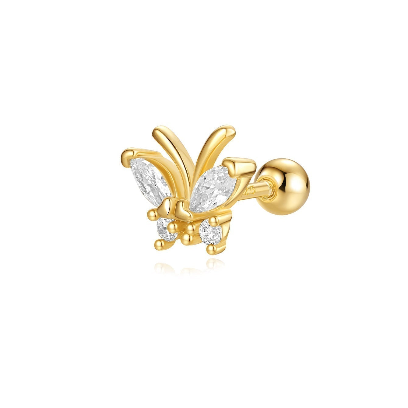 Františka – Boucles d'oreilles en or au éclat subtil.