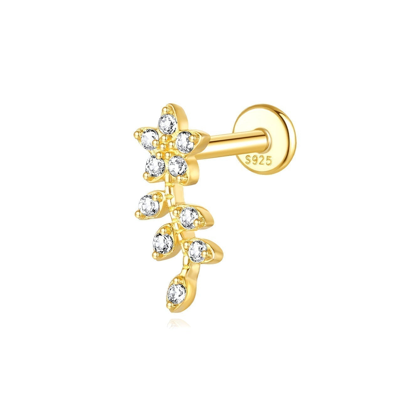 Františka – Boucles d'oreilles en or au éclat subtil.