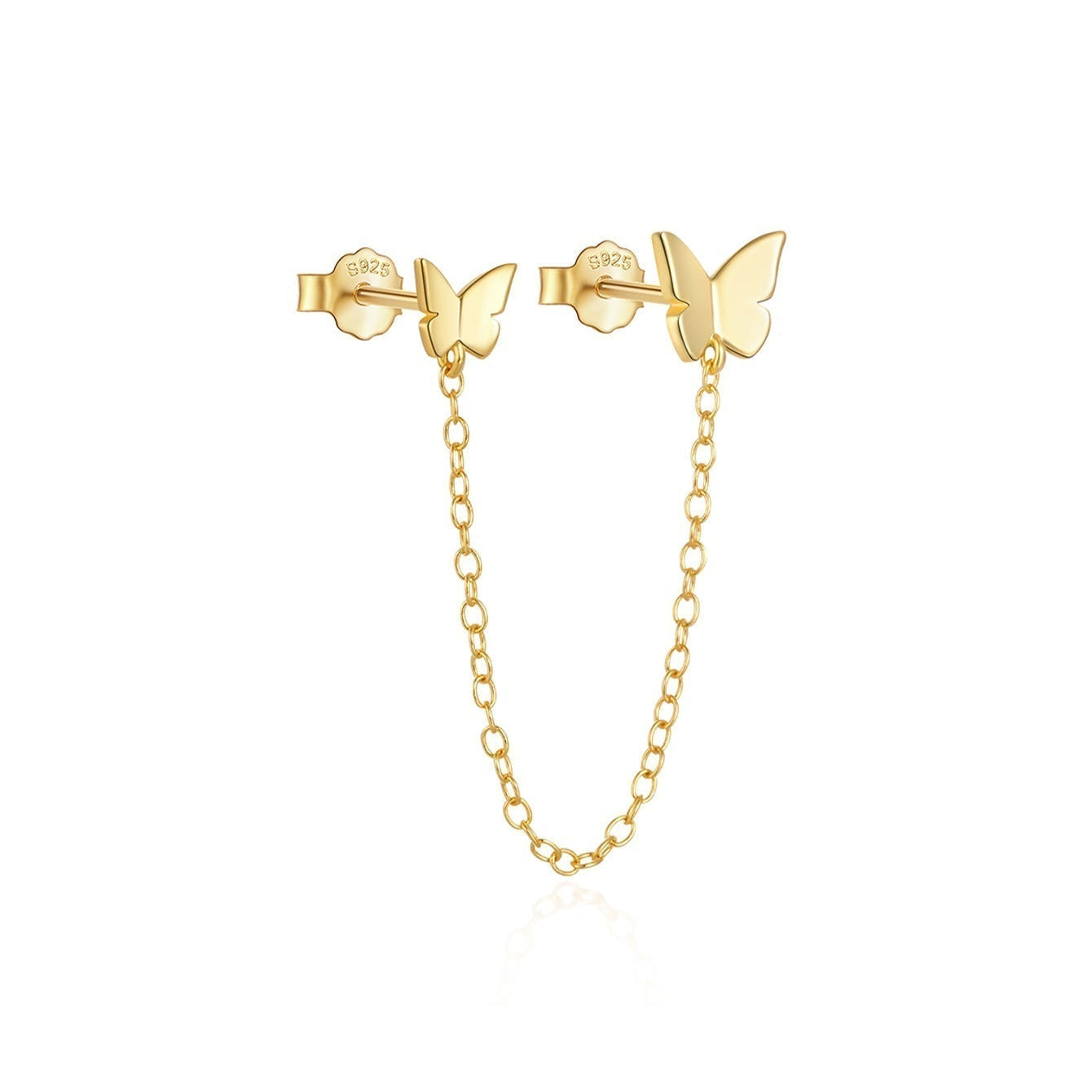 Karolína – Boucles d'oreilles en or au design délicat.