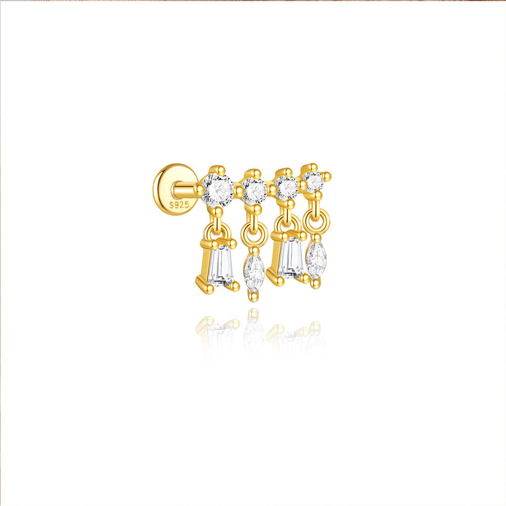Miriam – Boucles d'oreilles dorées à la silhouette élégante.