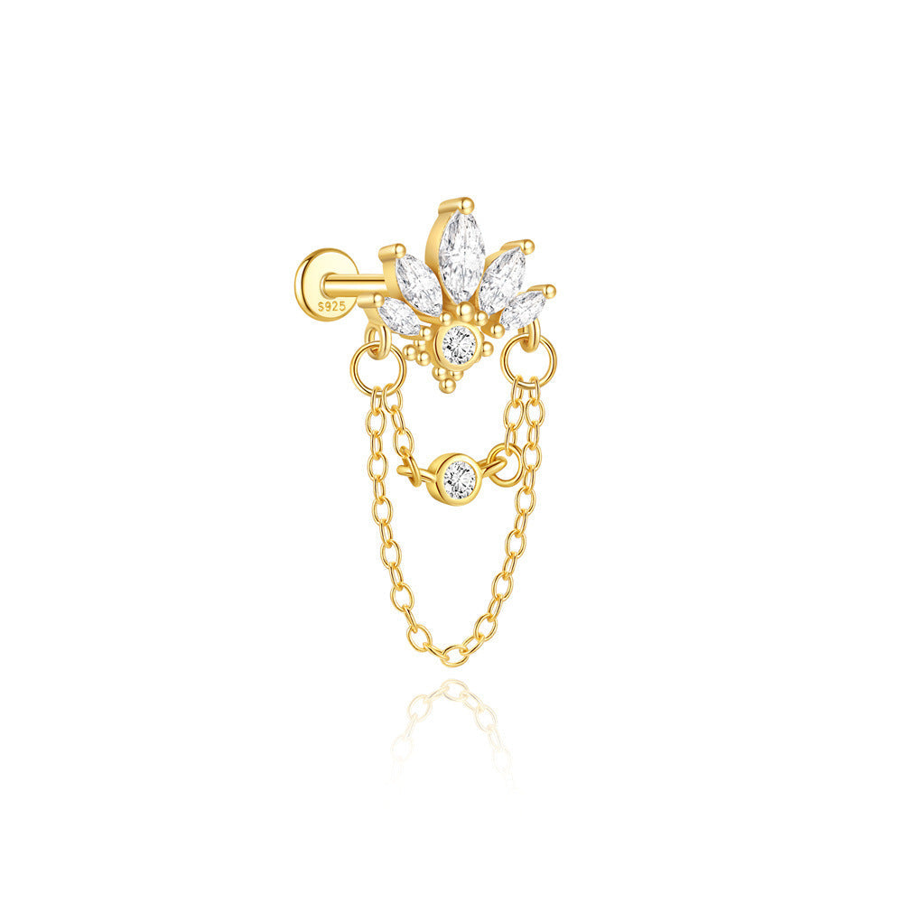 Miriam – Boucles d'oreilles dorées à la silhouette élégante.