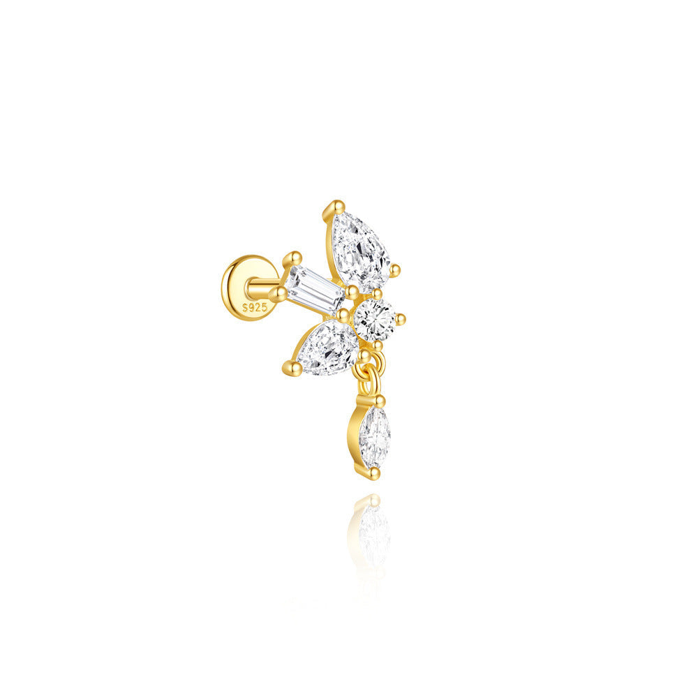 Miriam – Boucles d'oreilles dorées à la silhouette élégante.
