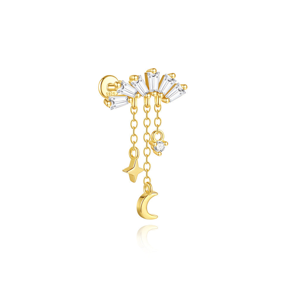 Miriam – Boucles d'oreilles dorées à la silhouette élégante.