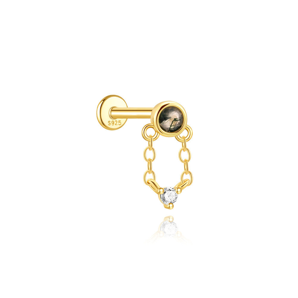 Romana – Boucles d'oreilles dorées au design ludique.
