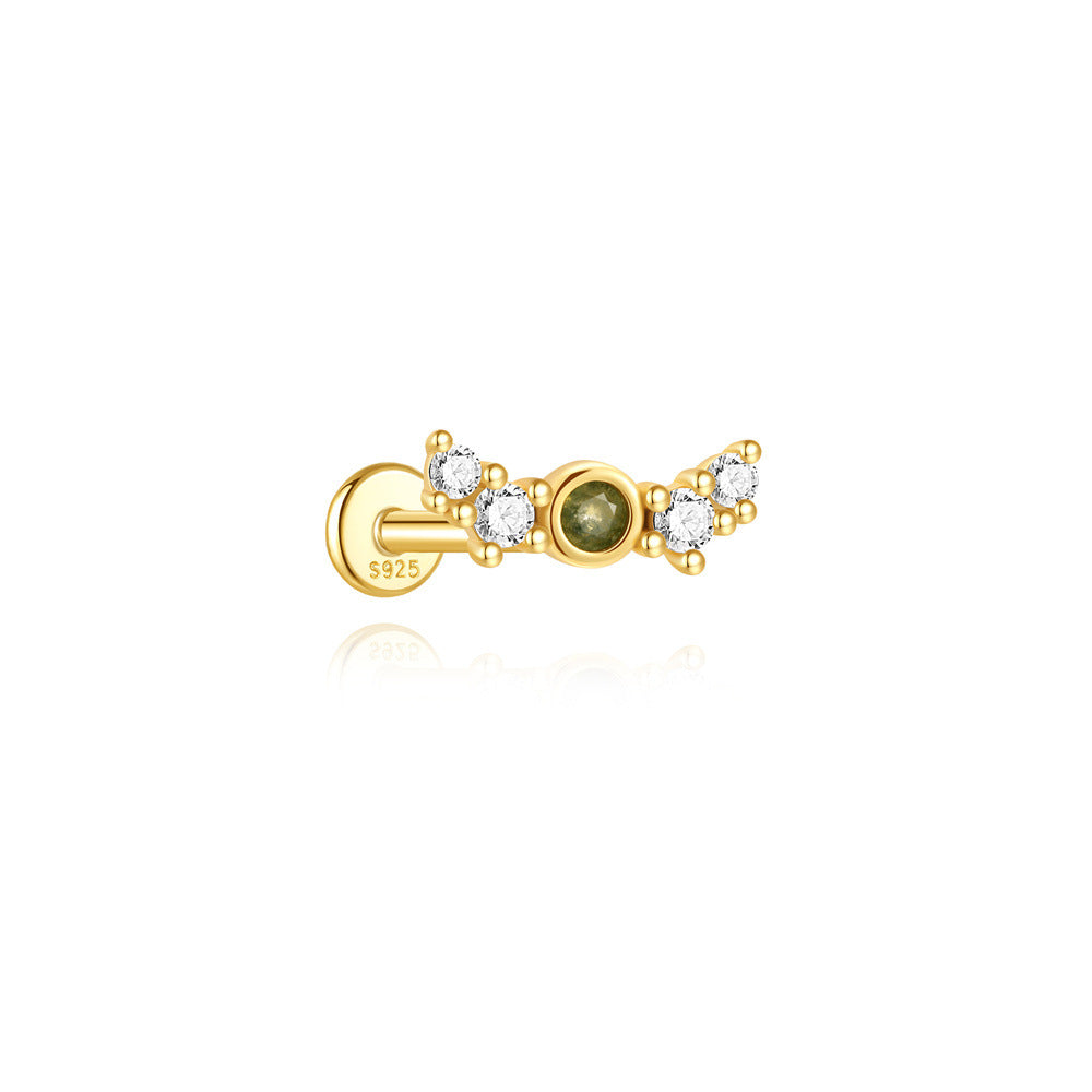 Romana – Boucles d'oreilles dorées au design ludique.