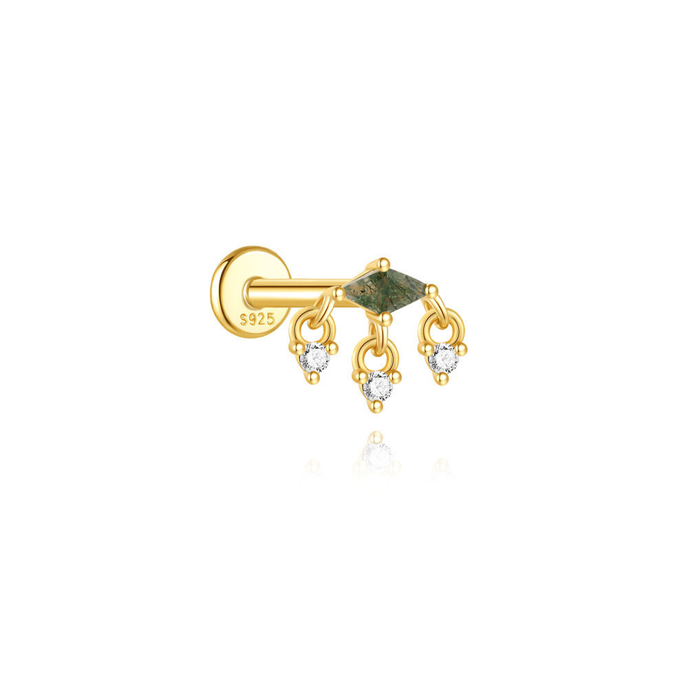 Romana – Boucles d'oreilles dorées au design ludique.