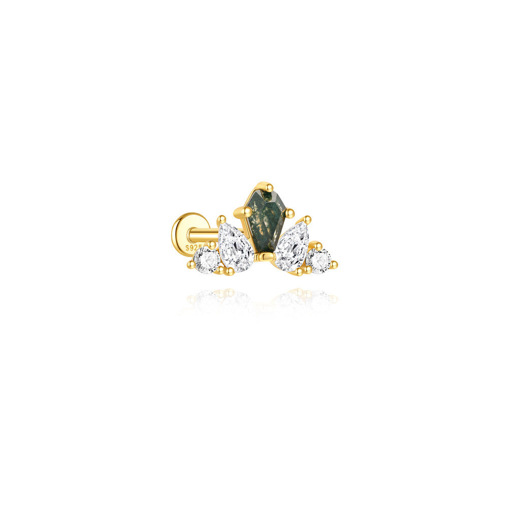 Romana – Boucles d'oreilles dorées au design ludique.