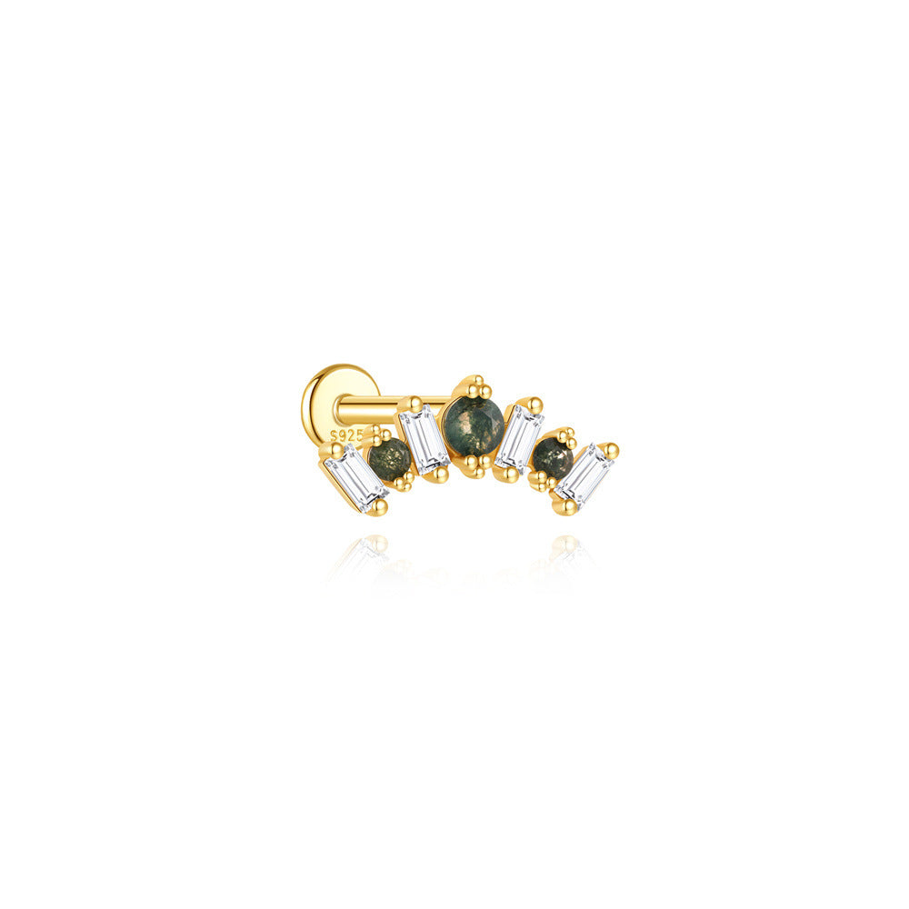 Romana – Boucles d'oreilles dorées au design ludique.