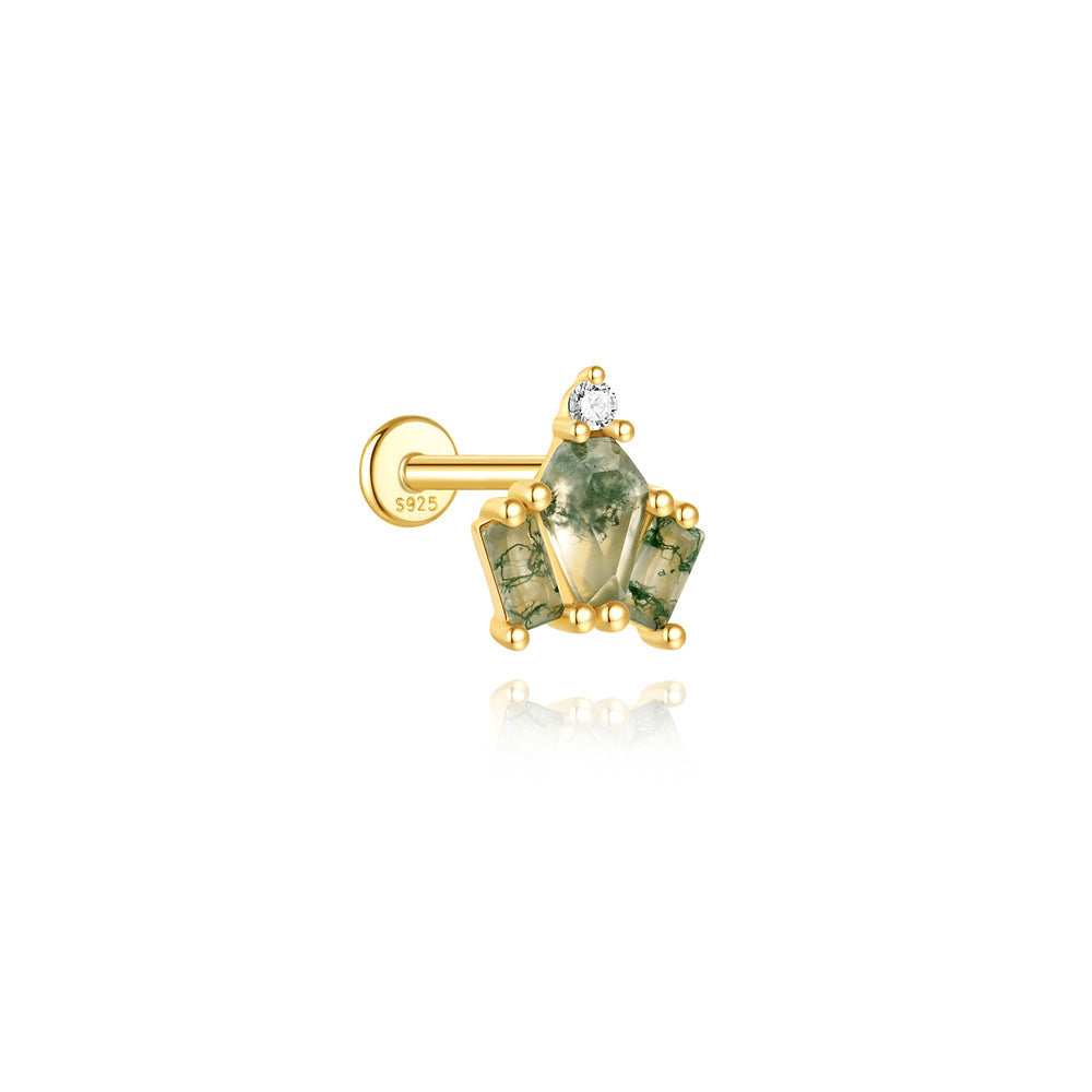 Romana – Boucles d'oreilles dorées au design ludique.