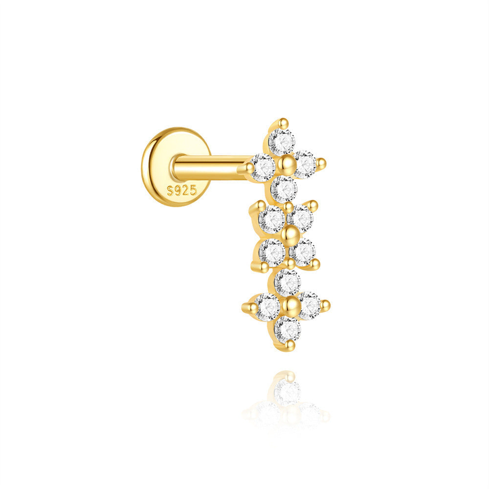 Martina – Boucles d'oreilles dorées au design épuré.