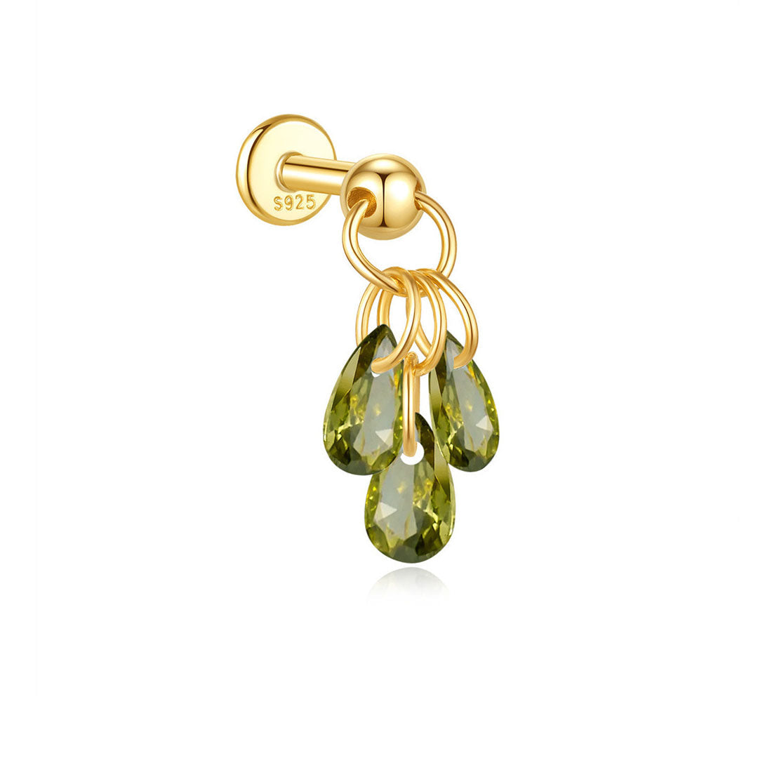 Jasmina – Boucles d'oreilles en or au design épuré et élégant.