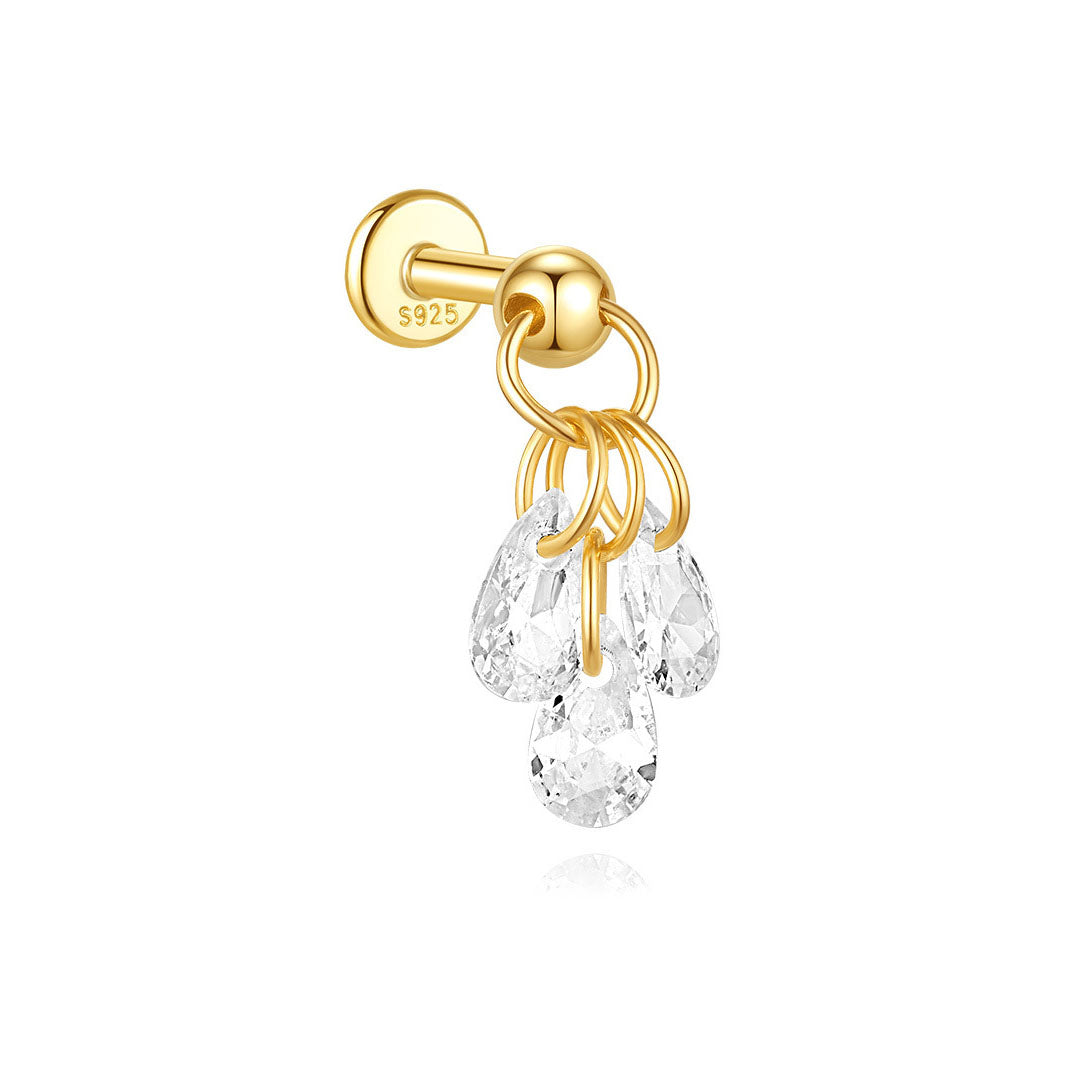 Jasmina – Boucles d'oreilles en or au design épuré et élégant.