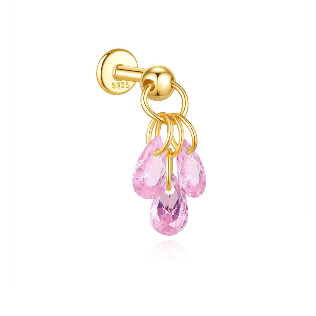 Jasmina – Boucles d'oreilles en or au design épuré et élégant.