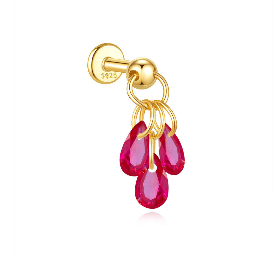 Jasmina – Boucles d'oreilles en or au design épuré et élégant.