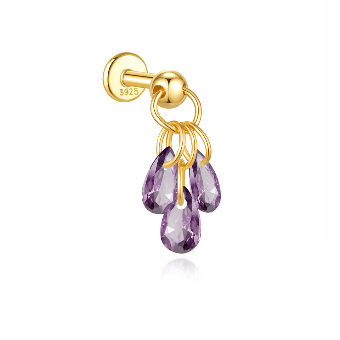 Jasmina – Boucles d'oreilles en or au design épuré et élégant.