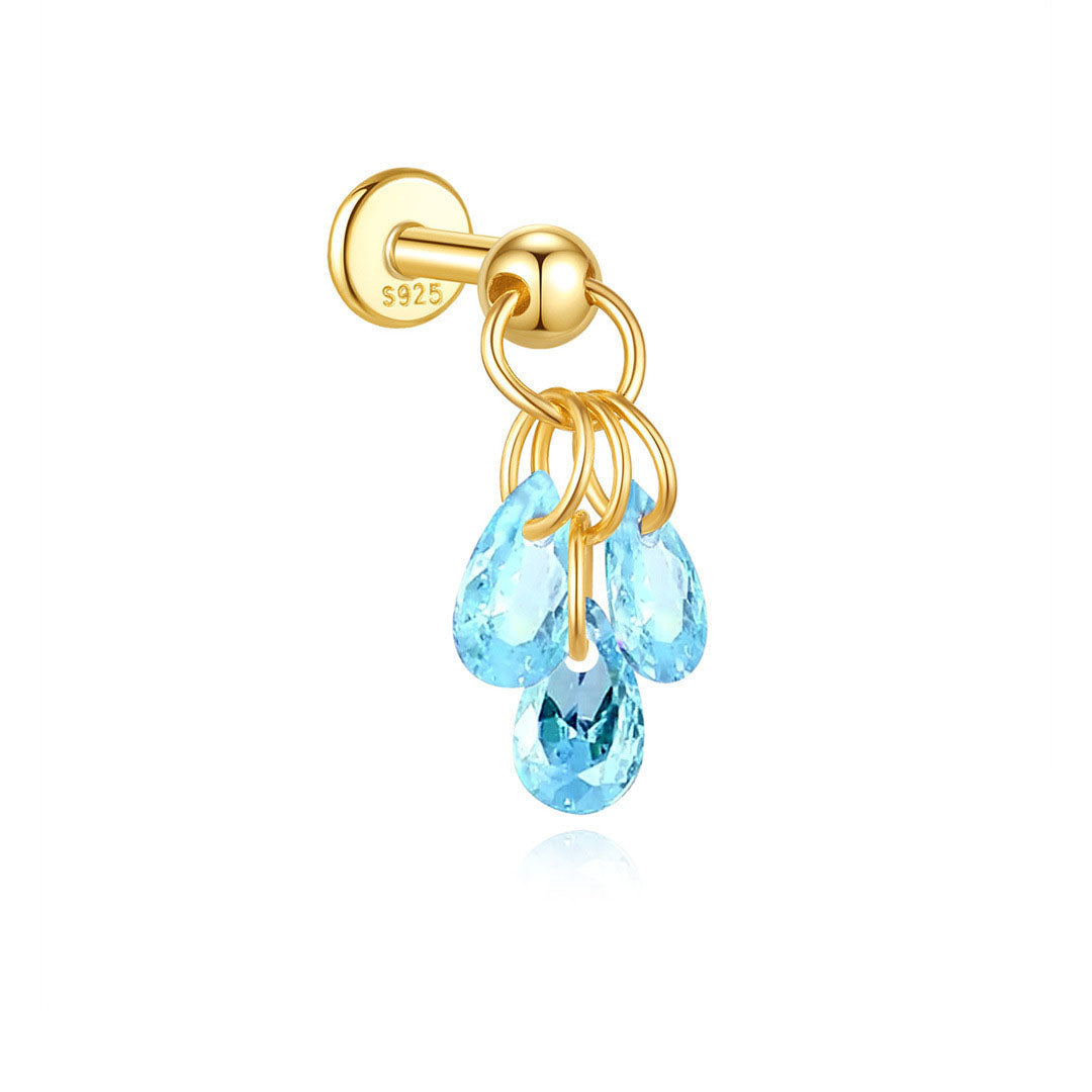 Jasmina – Boucles d'oreilles en or au design épuré et élégant.