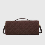 Cerise | Luxe Intrecciato Suede Clutch