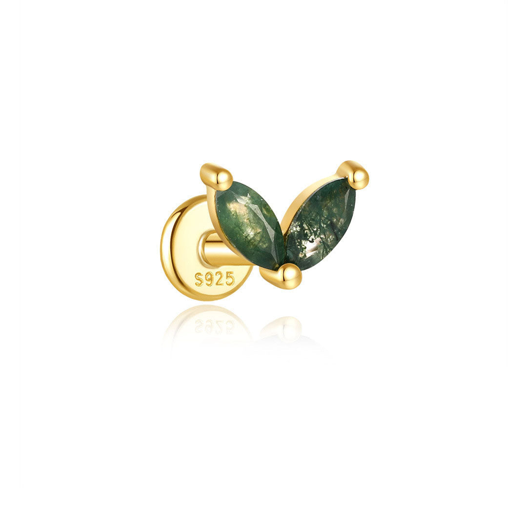 Sofie-Marie – Boucles d'oreilles en or élégantes avec un design fluide.