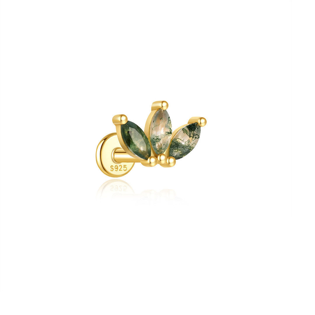 Sofie-Marie – Boucles d'oreilles en or élégantes avec un design fluide.