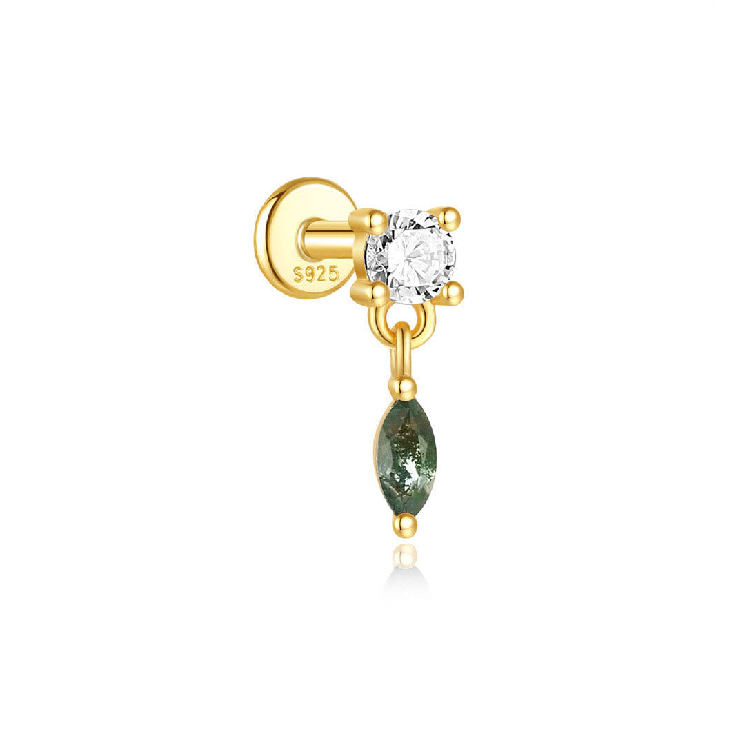 Sofie-Marie – Boucles d'oreilles en or élégantes avec un design fluide.