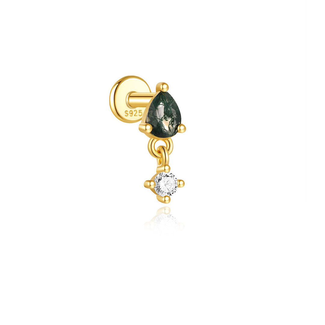 Sofie-Marie – Boucles d'oreilles en or élégantes avec un design fluide.