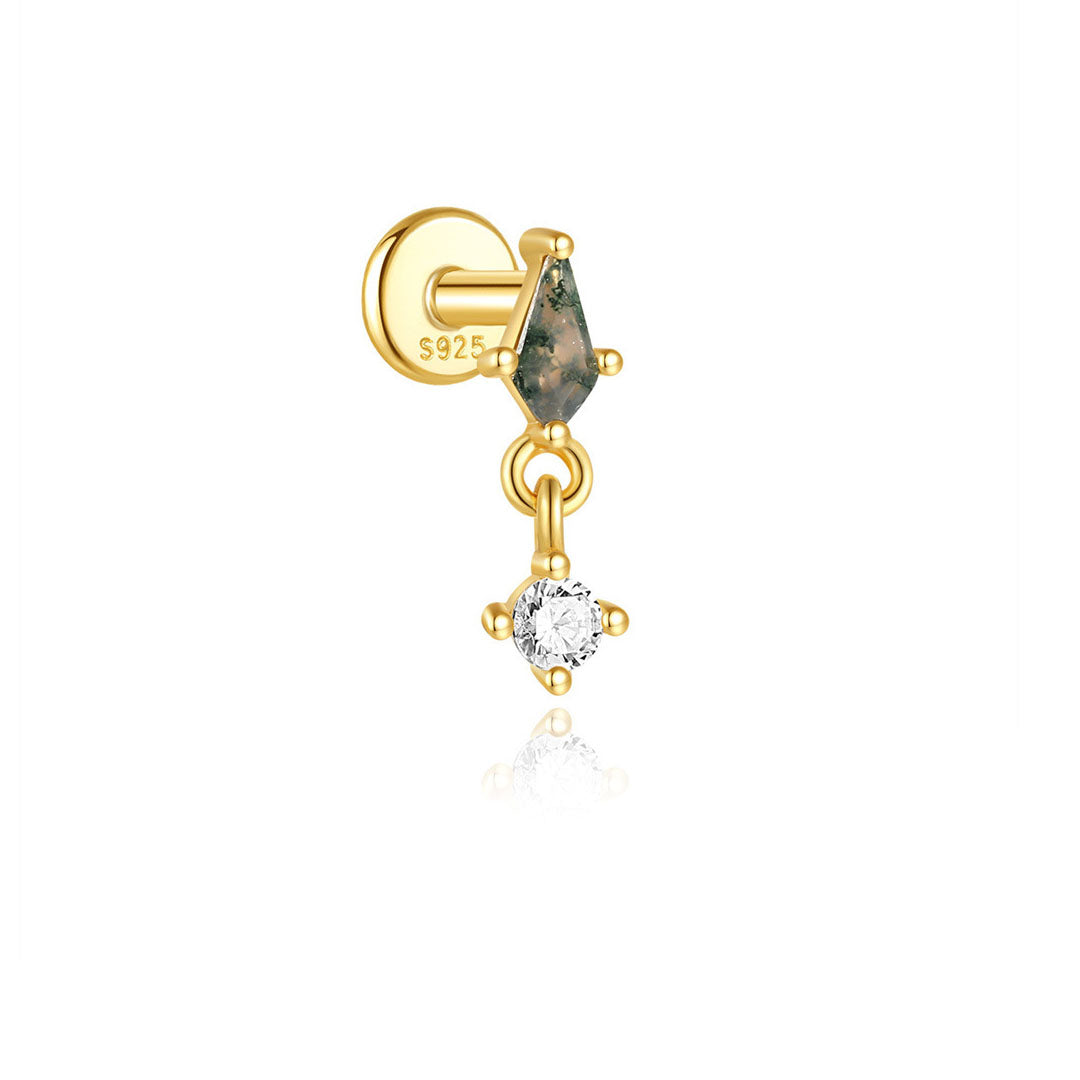 Sofie-Marie – Boucles d'oreilles en or élégantes avec un design fluide.