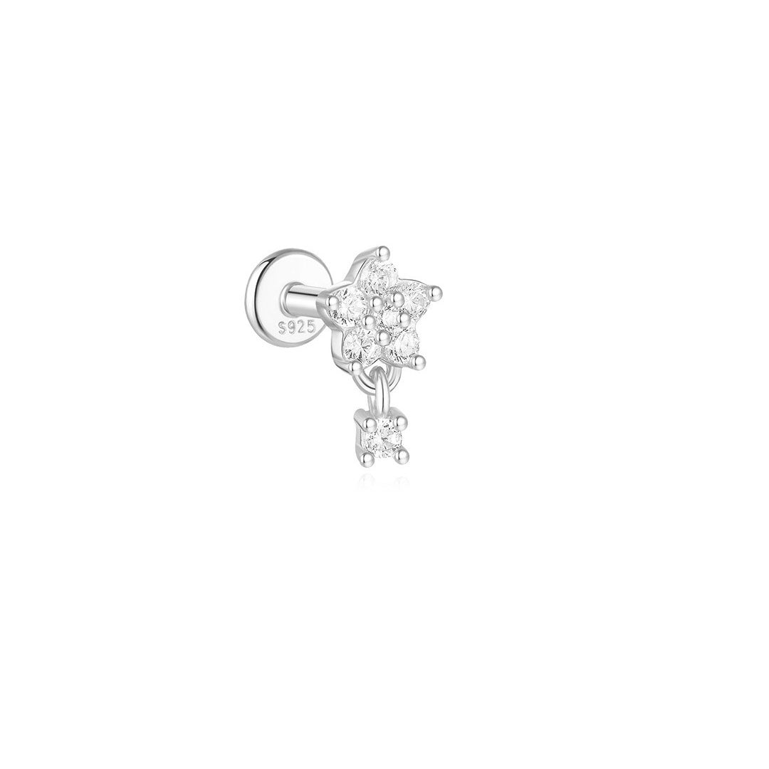 Selina – Boucles d'oreilles dorées délicates avec élément mobile.