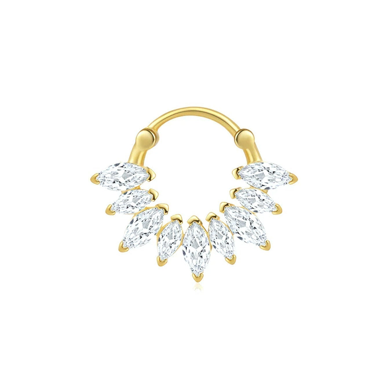 Alena – Boucles d'oreilles en or délicates au charme raffiné.