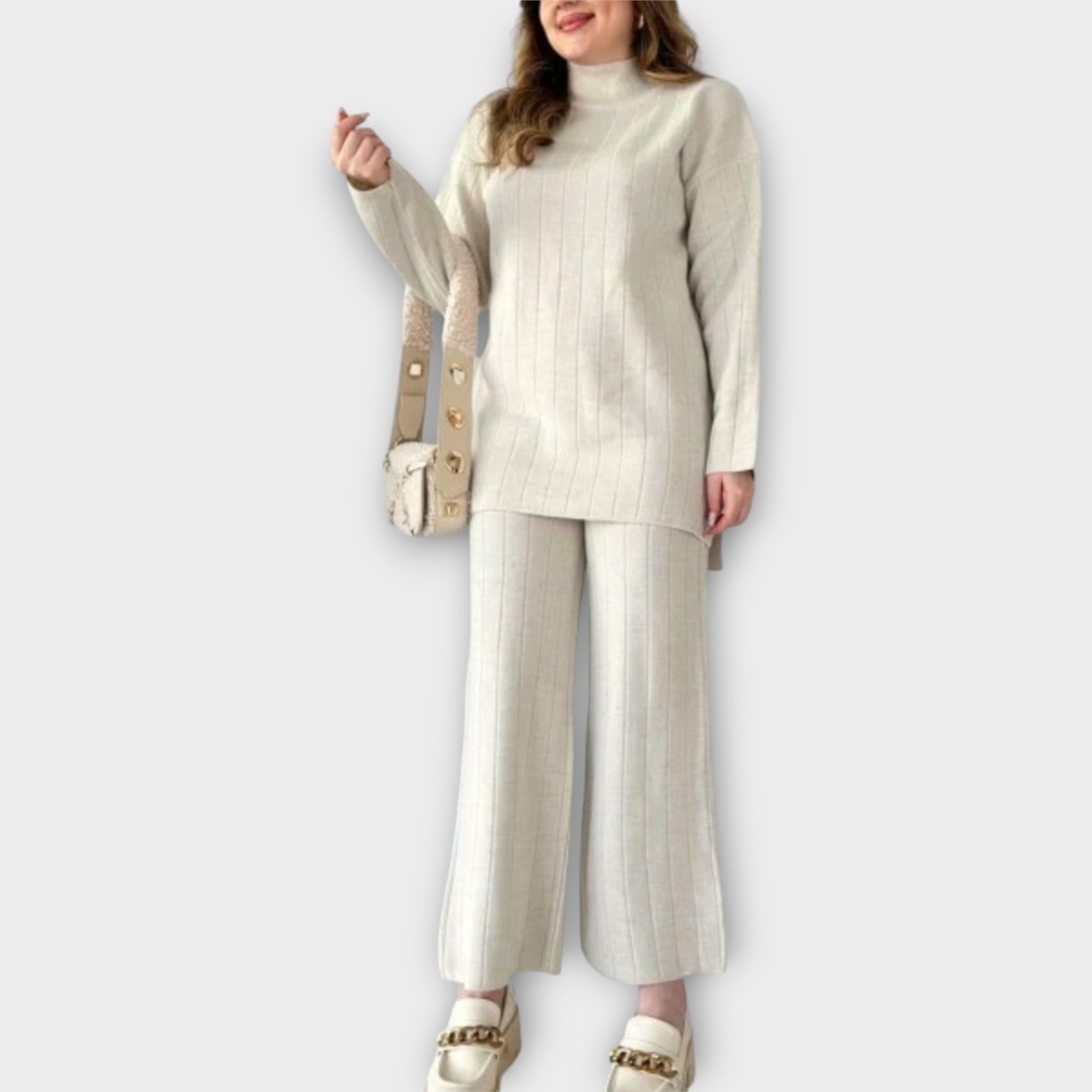 Ensemble Tricoté à Coupe Relaxée